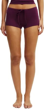 Cotton On Womens Dreamy Soft Tie Micro Short in Blackcurrant at Nordstrom, Size X-Large