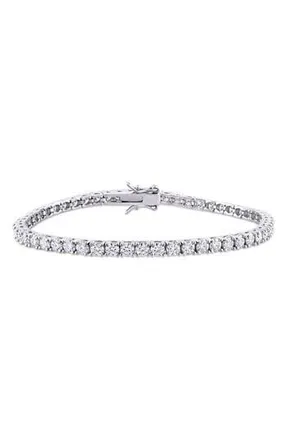Delmar Sterling Silver Lab Grown Moissanite Tennis Bracelet at Nordstrom Rack