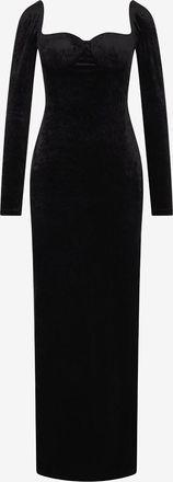 Balenciaga Langes figurbetontes Kleid mit Herzausschnitt aus Samt