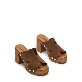 Steve Madden Su&egrave;de leren muiltjes met hak Sunkissed