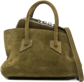 The Attico Olijfgroene Top Handvat Tas - Dames - Handtassen - Groen - ONE Size - Su&egrave;de - Tassen