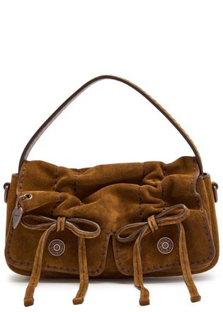 Acne Studios Multipocket Micro Suede Cross-body bag - Brown - One Size