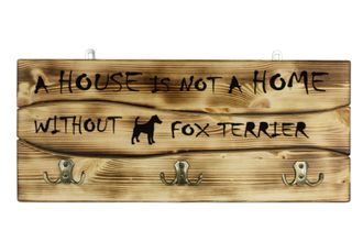 OEM Fox Terrier - Percha Con Perro, Expositor De Medallas, Decoraci&oacute;n Del Hogar De Art-dog