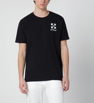 Off-white T-shirt nera con logo Small Arrow