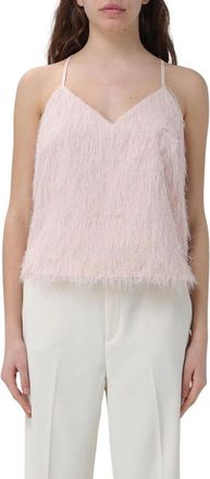 Twinset Multicolor Polyester Top - Dames - Tops zonder mouwen - Roze - XL - Polyester - Tops