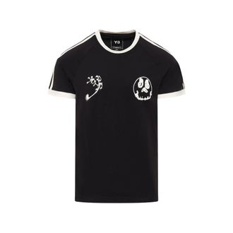 Yohji Yamamoto Skull-print 3-Stripes T-shirt