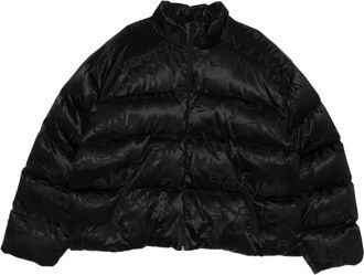 Balenciaga logo-pattern quilted jacket - men - Fabric - S - Black