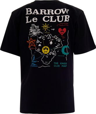 Barrow Mens T-Shirt Le Club Black Cotton T-Shirts And Polos