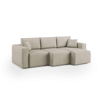 Divani.Store Morfeo Sof&aacute; Con Asiento Extra&iacute;ble En Tela Impermeable 245 Cm Beige