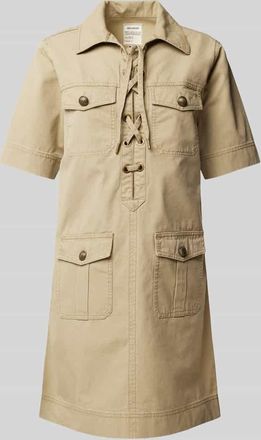 Zadig&Voltaire Minikleid mit Pattentaschen Modell RECORD in Beige, Gr&ouml;&szlig;e M