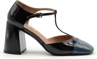 Bibi Lou Charleston Stijl Hak Decolt&egrave; Schoen - Dames - Pumps - Zwart - 36 EU - Schoenen