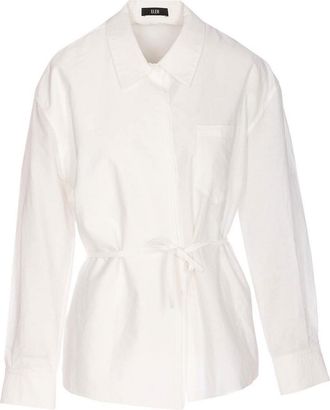 Eleh White Shirt With Frontal Buttons Closure