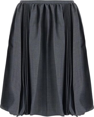 Shushu/Tong Pliss&eacute; Rok - Dames - Korte rokken - Grijs - S - Wol - Rokken