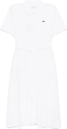 Lacoste Abito midi in cotone - Bianco