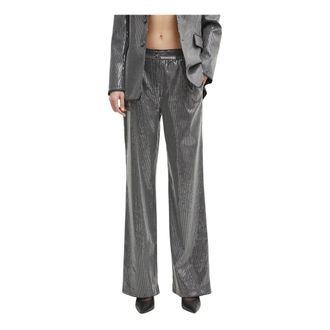 Guess Dames, Broeken, Grijs, Maat: S Viscose