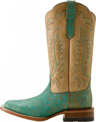 Ariat Womens Frontier Tilly Boot In Seaglass Elephant Print