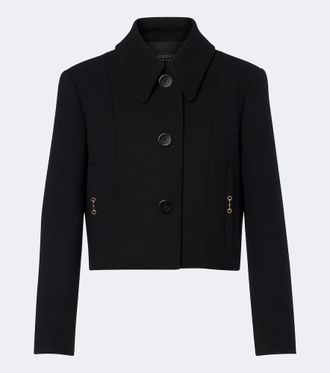 Gucci Giacca Horsebit in cr&ecirc;pe di lana