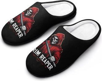 Generic Grim Reaper Mens Slippers Memory Foam Winter Warm Sandals Slip On House Shoes Size 7-14