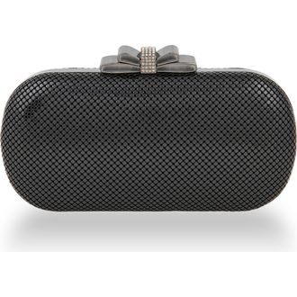 Whiting & Davis Marilyn Bow Minaudiere in Black at Nordstrom