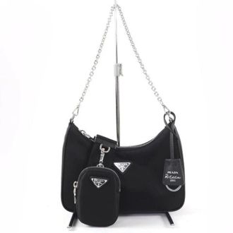 Prada Pre-owned Shoulder Bags, female, Black, Size: ONE SIZE Pre-owned Vintage Shoulder Bag