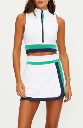 Beach Riot Etta Zip Sleeveless Crop Top in Twilight at Nordstrom, Size X-Large