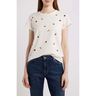 Rag & Bone Tomatoes Cotton Graphic Baby Tee in Ecru at Nordstrom, Size X-Small