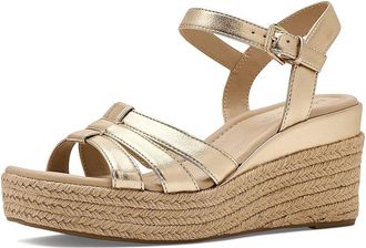Life Stride Havana Espadrille Sandals Womens Wedge Shoes Gold : 7.5 M (B), Synthetic