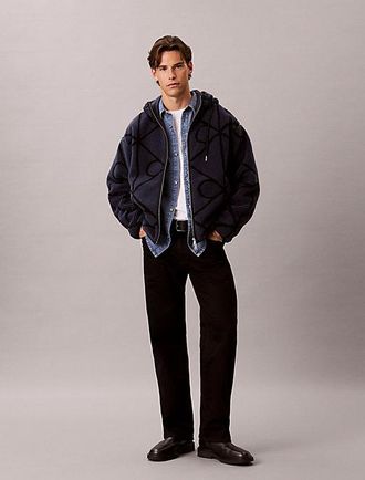 Calvin Klein Sudadera Con Capucha Y Cremallera De Felpa Y Pelo De Borreguito