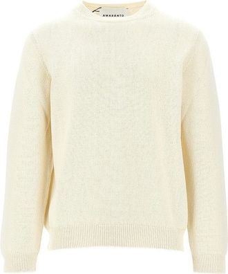 Amaranto Cotton sweater with distressed finishes Man M