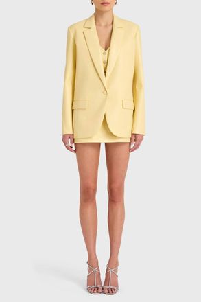 Amanda Uprichard Grady Blazer In Cornsilk
