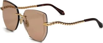 Bulgari Serpenti Viper Zonnebril - Dames - Accessoires - Roze - Maat: 59 MM