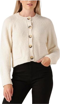 Vanessa Bruno Truien & Vesten, Dames, Wit, S, Wol, Ecru Vest Fantine voor herfst/winter