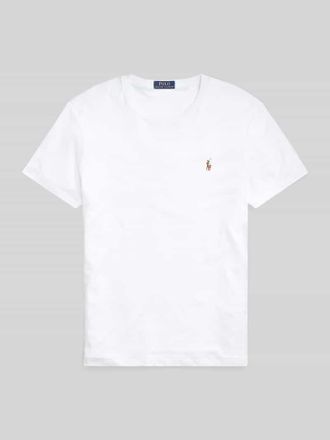 Polo Ralph Lauren Slim Fit T-Shirt aus reiner Baumwolle in Weiss, Gr&ouml;&szlig;e XXL