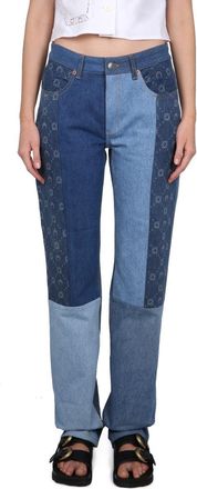 Marine Serre Patchwork Denim Jeans