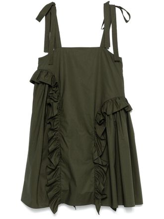 Cecilie Bahnsen Agata mini-jurk - Groen