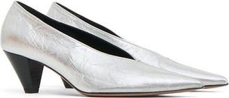 Mansur Gavriel Kiki Pointed Toe Pump in Silver at Nordstrom, Size 7.5Us