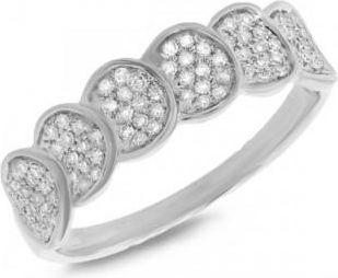 Allurez 0.28ct 14k White Gold Diamond Pave Ladys Ring
