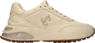 Jimmy Choo London Beige Fabric Chunky Womens Sneakers