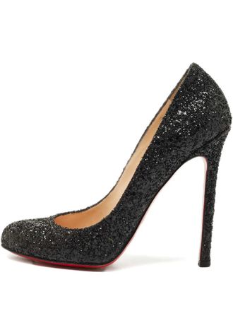 Christian Louboutin Lady Lynch glitter pumps - Black