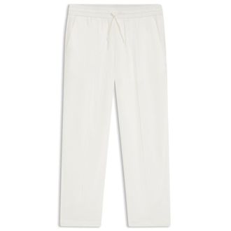 HUGO BOSS Straight-fit drawstring trousers in a linen blend