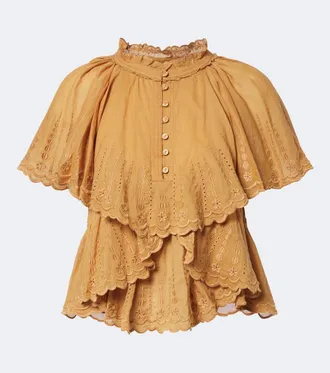 Isabel Marant Lorna embroidered cotton top