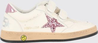Golden Goose Boys Ball Star Leather and Mesh Velcro Sneakers
