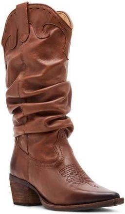 Steve Madden Stage Slouch Boot in Cognac Leather at Nordstrom Rack, Size 6.5