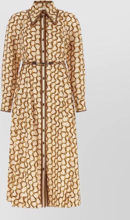 Zimmermann printed belted midi shirt dress