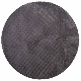 vidaXL Alfombras De &Aacute;rea Redondo Sirolo Antracita &Oslash; 120 Cm Poli&eacute;ster Vidaxl