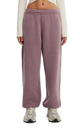 Cotton On Womens Active Plush Boyfriend Jogger in Pickled Beet Marle at Nordstrom, Size Medium