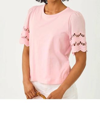 Lilly Pulitzer Sebene Eyelet Knit Top In Pink Muse