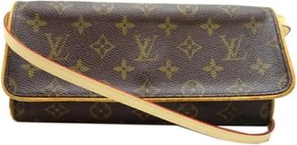 Louis Vuitton Tweedehands Canvas Louis Vuitton tassen - Dames - Vintage Schoudertas - Bruin - ONE Size - Vintage