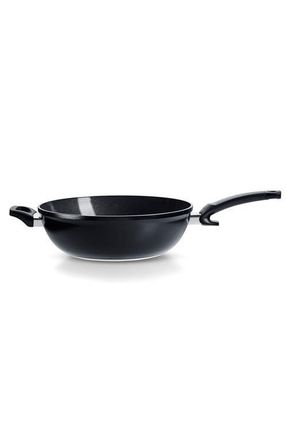 FISSLER Ceratal Ceramic Non-Stick Wok 12.6 with helper handle in Orbit Black at Nordstrom, Size X-Large