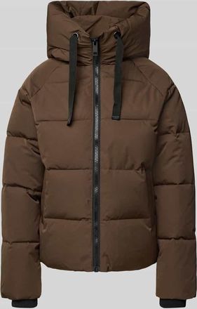 Moss Copenhagen Steppjacke mit Kapuze Modell Pavinaria in Dunkelbraun, Größe XS/S